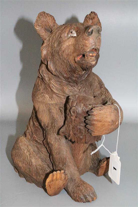 Black Forest bear tobacco jar